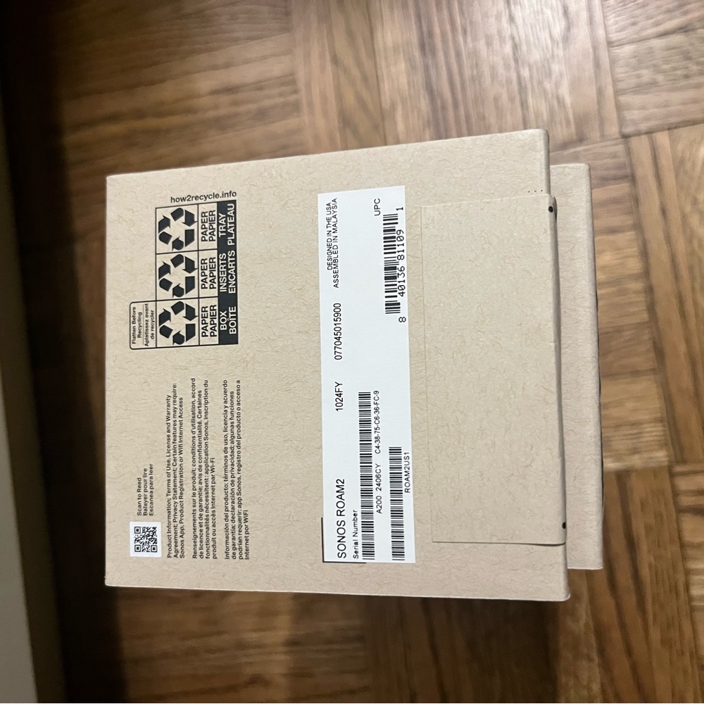 (NEW) White Sonos Roam 2 - Portable Waterproof Bluetooth Speaker (company logo) - Picture 3 of 5